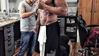 Dwayne Johnson creating the fake injuries for the Hercules movie