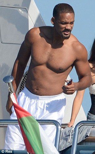 will smith on a yacht in Spain Will Smith looks incredible, even if hes 45.